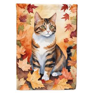 American Polydactyl Cat on Fall Leaves <b>Garden</b> <b>Flag</b> Multicolor Decorative Yard Banner for Patio Artwork Mailbox & Flower Beds - Product Image 1
