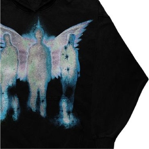 Sudadera con capucha para hombre de corte holgado, estilo streetwear, con lavado ácido, efecto desgastado y bordes deshilachados, de tejido grueso, de estilo casual y estético - Product Image 3