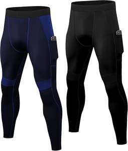 Pantalones de Compresión para Hombre, Cintura Elástica, Secado Rápido, para Entrenamiento Atlético, Running, Ropa Deportiva OEM - Product Image 1