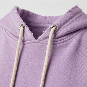 Conjunto de Top Corto sin Mangas con Capucha y Pantalones Jogger para Mujer, Color Lavanda Sólido, Informal, de Felpa, Dos Piezas, para Primavera/Verano - Product Image 4