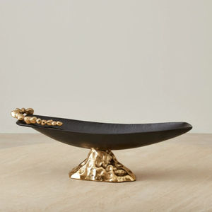 Bol de service alimentaire de luxe en métal plaqué or de haute qualité, design vintage attrayant, gravé, qualité supérieure, centre de table - Product Image 4