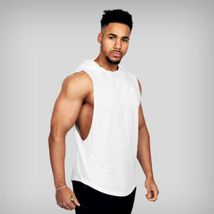 Mens <b>Sleeveless</b> Sports <b>Hoodie</b> Fitness Training Pullover Breathable Workout Clothing Lightweight Active Gym Wear OEM Custom - Product Image 2