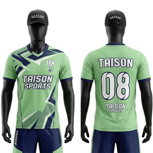 Maillot de badminton pour homme, tissu polyester 160 GSM respirant, design vert avec empiècements contrastants, logo personnalisé imprimé - Product Image 2