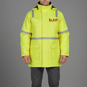 Chaqueta de Seguridad Reflectante con Cremallera y Bolsillos para Uso en Construcción, Fabricación y Mantenimiento - Product Image 1