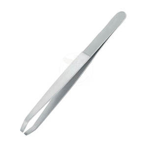 Pince à épiler professionnelle pour sourcils, en acier inoxydable, à pointe inclinée - Product Image 5