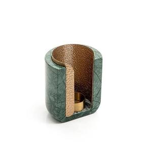 Ensemble brûleur d'encens orange moderne avec plateau rayé rouge et blanc, diffuseur d'aromathérapie, utilisation décorative toute saison - Product Image 6