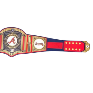 Ceinture de champion MLB des Braves d'Atlanta, personnalisable, de haute qualité, rouge et bleue, ceinture sportive personnalisée, ceinture de champion édition collection - Product Image 4