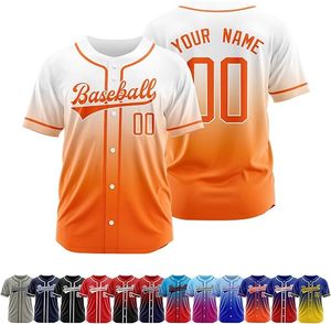 Camiseta de Béisbol con Botones, Talla Personalizada, Logotipo y Nombre Cosidos, Nombre del Equipo Personalizado para Adultos, Manga Corta, 100% Poliéster - Product Image 4