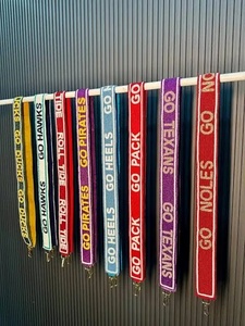 Handmade Red & White Beadwork Customized Size and Logo Gameday Clear Bag Strap Custom Memorial Letters Sport Fan Straps in 2026 - Product Image 3