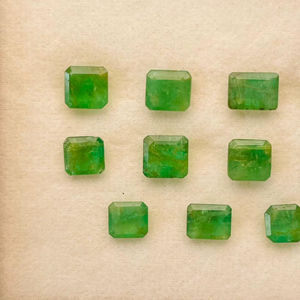 Esmeralda natural, 11 piezas de esmeralda tallada, buena calidad, buen brillo y un hermoso color verde, pulido perfecto, ideal para cualquier joyería. - Product Image 3