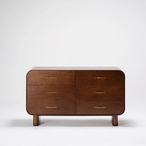 Scandinavian Style Multifunctional Dressing Table Cabinet <b>6</b> <b>Drawers</b> Solid Wood Handmade Bedroom Living Room Set Home Furniture - Product Image 2