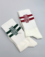 Chaussettes de Pilates personnalisées à grip, rayures jacquard, points en caoutchouc antidérapants, respirantes, séchage rapide, écologiques, pour femmes, décontractées, automne