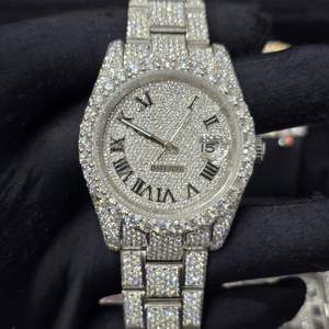 Luxury Vintage Modern Stainless Steel <b>Diamond</b> Hip Hop Automatic Movement <b>Watches</b> VVS1 Bussdown Moissanite Iced for Men Box - Product Image 1