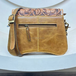 2025 à la mode à la mode grande capacité léger polyvalent usiné à la main en cuir de vachette véritable femmes Simple bandoulière sac à main - Product Image 5