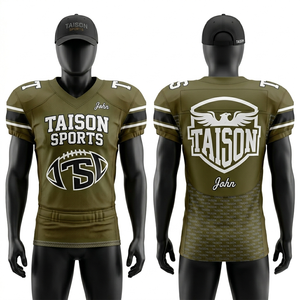 Maillot de football américain pour hommes en maille polyester respirante de qualité supérieure 180 GSM Jaune néon avec panneaux noirs Design personnalisé Logo par sublimation - Product Image 3
