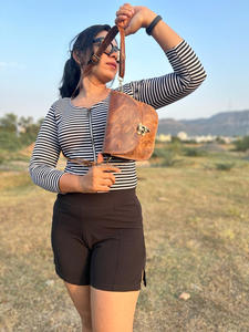 Bolso de mano de cuero auténtico de grano completo hecho a mano para mujer, bolso de hombro cruzado de uso de oficina de cuero Vintage auténtico - Product Image 4