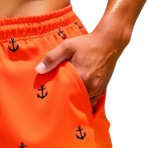 Shorts de bain imprimés pour hommes, séchage rapide, respirants, taille élastique avec cordon de serrage, coupe décontractée, pour sports nautiques et vacances d'été - Product Image 5