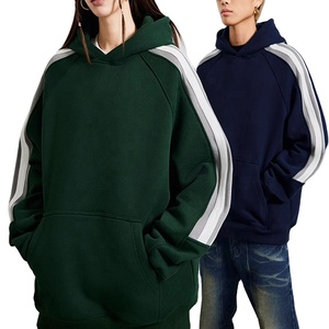 Últimas rayas moda casual estilo holgado unisex alta calidad anti-encogimiento Sudadera con capucha - Product Image 1