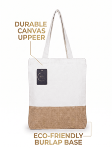 Sac fourre-tout urbain personnalisé en toile de coton 38x42cm avec poignée d'épaule, sac de courses réutilisable pour usage quotidien - Product Image 4