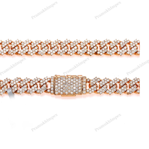 Elegant Iced Out 16 MM Cuban Link <b>Chain</b> 925 Sterling <b>Silver</b> <b>Extended</b> Clasp Hip Hop Thick Miami Luxury Statement Hip Hop Jewelry - Product Image 3