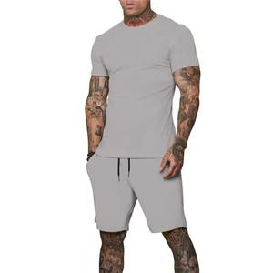 Conjunto de Pantalones Cortos de Verano Transpirables de Dos Piezas con Logotipo Personalizado Yali para Hombre, Conjunto de Camiseta y Pantalones Cortos Deportivos 100% Algodón - Product Image 2