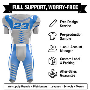 Camiseta de Fútbol Americano Personalizada para Hombre, Sublimada, Transpirable, de Poliéster, Cuello en V, Manga Corta, Número de Equipo 23 - Product Image 2