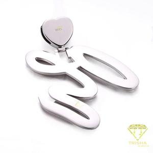 Moissanite Diamond Personalized Script <b>Letter</b> Pendant Sparkling Cursive Style With Heart Detail Luxury Statement Hip Hop Jewelry - Product Image 5