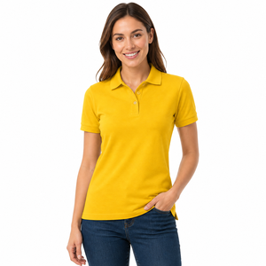 <b>Womens</b> Slim Fit for T-<b>Shirt</b> 100% Cotton 180 GSM Yellow Color Short <b>Sleeve</b> Breathable Soft Fabric Premium Quality Casual Wear - Product Image 1