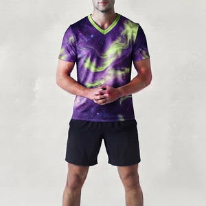 เสื้อยืดคอลเลคชั่นใหม่สำหรับผู้ชาย ทรงพอดีตัว เป็นมิตรต่อสิ่งแวดล้อม คุณภาพสูง เสื้อคลุมด้านนอก บริการสั่งทำพิเศษ เสื้อยืดคอกลมสำหรับผู้ชาย - Product Image 1