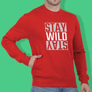 Sweat-shirt à col rond pour homme en coton molletonné, impression personnalisée, rouge, manches longues, pull-over, fabricant de vêtements OEM - Product Image 5