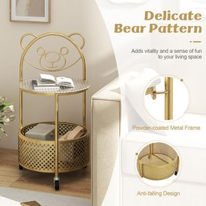 Tavolino Moderno da Divano con Ruote Bloccabili per Soggiorno, Camera da Letto e Studio - Product Image 6