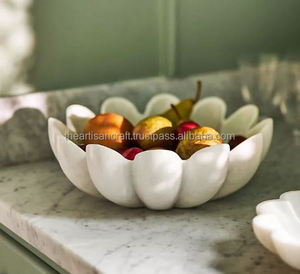 Cuenco decorativo de mármol-Vajilla de diseño creativo Decoración para el hogar-Por artesanía artesanal - Product Image 1