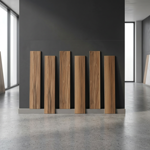 Modern Wood Plank 200x1200mm Glossy Porcelain Floor Tiles 12mm Thick Non-Slip Long Strip Natural Timber Design - Product Image 4