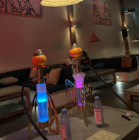 Chicha à gravité OEM personnalisée, ensemble complet de chicha perfectionnée, 5 pièces, chicha à gravité rotative en verre 360°