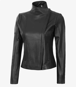 Women's Slim Fit <b>Winter</b> Fashion <b>Coat</b> Custom Logo Genuine Sheep Skin Cowhide Jacket Breathable Streetwear for Girls <b>Ladies</b> OEM - Product Image 5