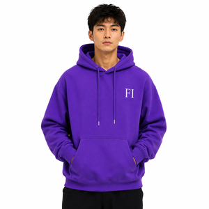 Custom Private Label Hoodies Heavy Cotton Fleece Oversized Fit Relaxed Pullover Sweatshirts Clothing Manufacturer Supplier - Product Image 1