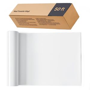 Rotolo di Vinile Termotrasferibile Bianco Lucido 12 pollici x 50 piedi, Facile da Tagliare e Sverniciare, Compatibile con Alte Temperature, Materiale PU, Forte Adesione - Product Image 1