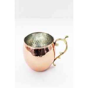 Taza de Cobre Puro Sólido Martillado Artesanal Moderno y Ecológico con Asa de Latón para Regalo de Fiesta, Vino, Uso en Bar Doméstico, Venta al por Mayor - Product Image 4