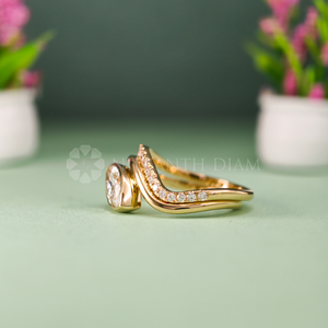 Nouvelle collection de bagues en diamant de laboratoire taille marquise, bijoux fins en or jaune pour femmes, provenant d'un fournisseur indien. - Product Image 5