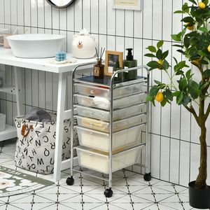 Carrello Portaoggetti a 6 Cassetti per Casa, Cucina, Bagno, Ufficio - Carrello Mobile in Plastica Moderno - Product Image 2