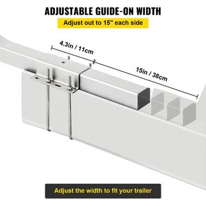 Guide per Rimorchi Nautici in Acciaio Zincato Antiruggine da 40 Pollici (2 Pezzi) con Tubi in PVC Nero, Accessorio per il Montaggio di Rimorchi per Imbarcazioni - Product Image 3