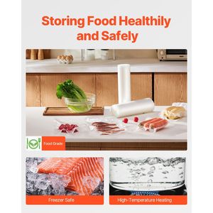 Bolsas selladoras al vacío de grado alimenticio sin BPA, 2 rollos, bolsa de sellado de almacenamiento de 11 pulgadas X 50 pies - Product Image 2