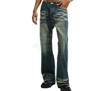 Pantalones de mezclilla para hombre de cintura alta, corte recto, para uso exterior, los mejores, informales, lavados, con MOQ bajo - Product Image 4