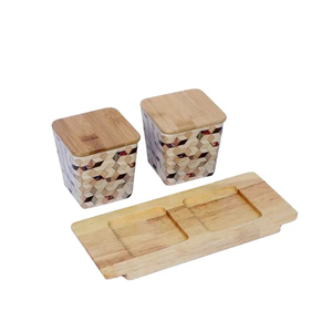 Unique Wooden Food <b>Storage</b> Box With Tray <b>Containers</b> With Airtight Lids For Kitchen Food Preservation <b>Stackable</b> <b>Storage</b> Box - Product Image 3