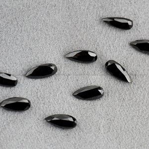 4 x 3 mm Diamant naturel noir fantaisie taille poire opaque pour la fabrication de bijoux personnalisés : bague, boucles d'oreilles, bracelet, pendentif, collier - Product Image 6