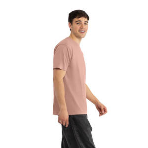 Camiseta de Cuello Redondo para Hombre, Mezcla de Algodón Suave, Corte Atlético, Lisa y con Logotipo, Básica - Product Image 3