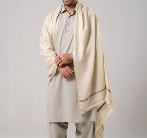 Wholesale Premium Quality Long Muslim Men Silk <b>Shawl</b> Soft Winter Breathable Quick Dry Knitted Kashmiri <b>Wedding</b> OEM - Product Image 5