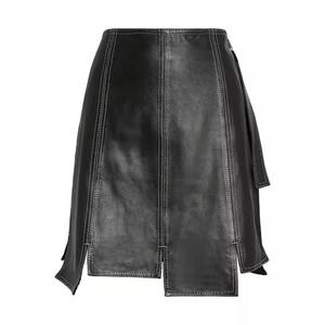 New Arrival Genuine Leather Vintage Natural <b>Split</b> High Waist Premium Design Hot Selling Women's <b>Skirt</b> - Product Image 2