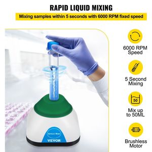 Mini Agitatore Vortex 6000rpm con Funzione Touch, Ricarica USB, 50ML, Diametro Orbitale 6mm per Uso in Laboratorio - Product Image 3