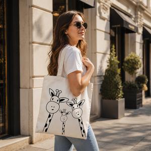Bolsa de Mano Personalizada de Lona 100% Algodón |   Diseño de Letras Impresas, Reutilizables, Ecológicos, para Compras, Regalos, Promociones, Eventos, Marca - Product Image 4